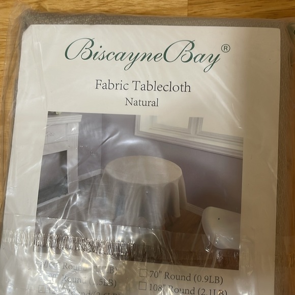 Biscayne Bay… Fabric tablecloth… Natural - Picture 3 of 5